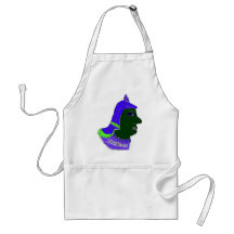 Spartan Head Logo Indigo and Moss Green Apron