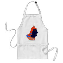Spartan Head Logo Orange and Navy Apron