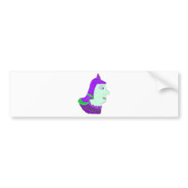 Spartan Head Logo Purple and Sea Green Bumper Stickers