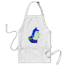 Spartan Head Logo Purple, Dark & Light Green Aprons