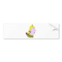 Spartan Head Logo Yellow and Mauve Bumper Sticker