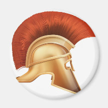 Spartan helmet illustration fridge magnet