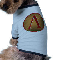 Spartan Lambda Shield pet clothing by bizarretees Spartan Lambda Shield pet clothing