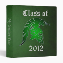 Spartan Silver Class Of Green Graduation Binder 2