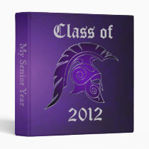 Spartan Silver Class Of Purple Graduation Binder