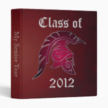 Spartan Silver  Class Of Red Graduation Binder