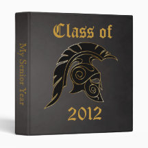 Spartan Trojan Class Of Black Graduation Binder 2