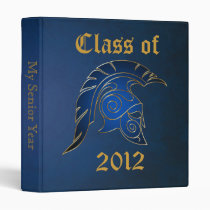 Spartan Trojan Class Of Blue Graduation Binder 2