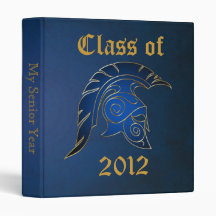Spartan Trojan Class Of Blue Graduation Binder 2