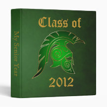 Spartan Trojan Class Of Green Graduation Binder 2