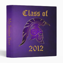 Spartan Trojan Class Of Purple Graduation Binder 2