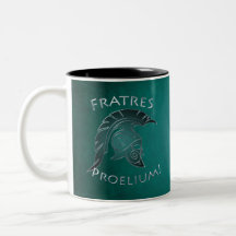 Spartan Trojan Greek Warrior Teal Mug
