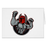 Spartan Trojan Mascot Card