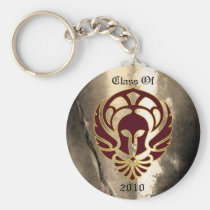 Spartan Warrior Class of Graduation Keychain