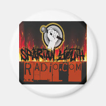 Spartan Youth Radio Grunge On Fire Design Magnet
