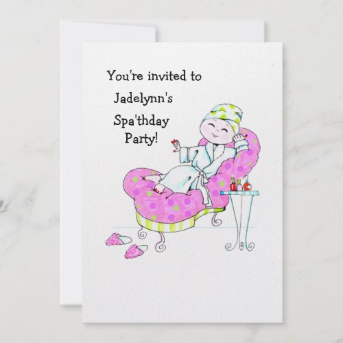 Spa'thday Party Invitation invitation