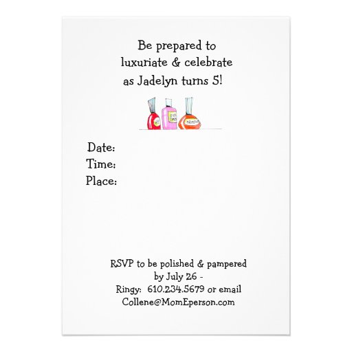 Spa'thday Party Invitation