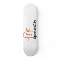 Spatula City White Deck Skateboards