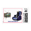 SPATZ WATCHING TV postage by nethead SPATZ WATCHING TV postage
