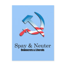 Spay and Neuter Liberals Post Cards
