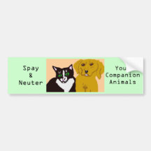Spay And Neuter Your Companion Animals Bumper Sticker