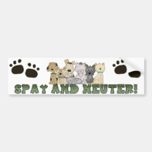 Spay and Neuter Your Pets Bumper Sticker
