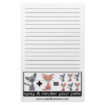 Spay and Neuter Your Pets Stationery