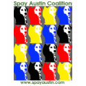 Spay Austin logo collage - distressed gray t-shirts