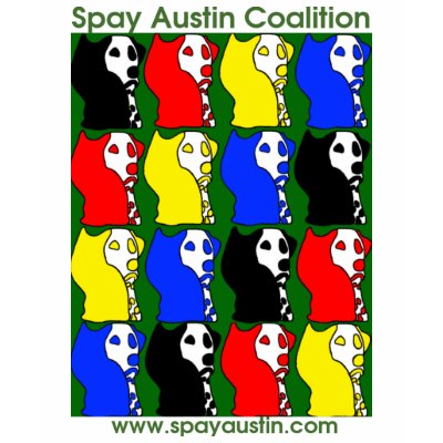 Spay Austin logo collage - green Tee Shirts by spayaustin