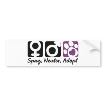 Spay, Neuter, Adopt Bumper Sticker