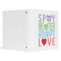 Spay Neuter Adopt Love 2 3 Ring Binder