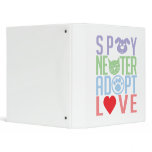 Spay Neuter Adopt Love 2 binders