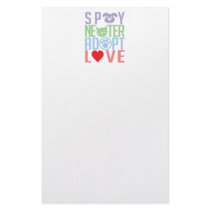 Spay Neuter Adopt Love 2 Customized Stationery