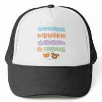 Spay Neuter Adopt Love Mesh Hat
