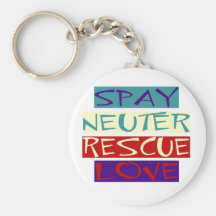 Spay Neuter Rescue Love Keychain