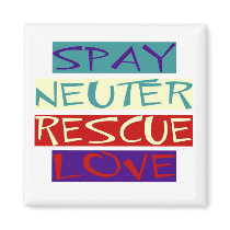 Spay Neuter Rescue Love magnets