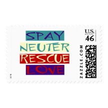 Spay Neuter Rescue Love Postage