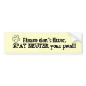 Spay/Neuter with pawprint bumper stickers by jeffnlainey Spay/Neuter with pawprint bumper stickers