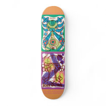 Spazecraft One "Hello1" Tangerine Custom Skateboard