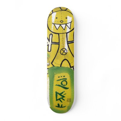 Spazecraft One "Voodoo" Lemon Lime Custom Skateboard by spazecraft
