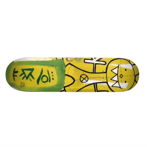 Spazecraft One "Voodoo" Lemon Lime Custom Skateboard
