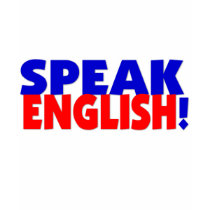 Speak English (color) Ladies Dark TShirt