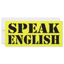 Speak English Custom Rack Card