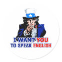 Speak English stickers