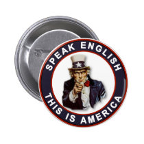 SPEAK ENGLISH - THIS IS AMERICA buttons