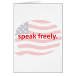 speak freely greeting card