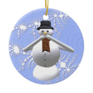 Speak No Evil Snowman Christmas Tree Decoration Christmas Tree Ornament