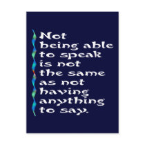 Speak Postcard
