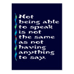 Speak Postcard