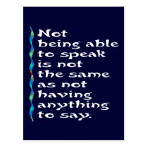 Speak Postcard